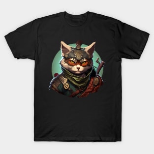 Japanese Warrior Kitty - Samaria Cat T-Shirt